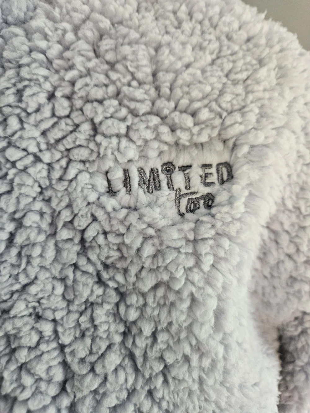 Limited Too Light Gray Sherpa Puffer Jacket